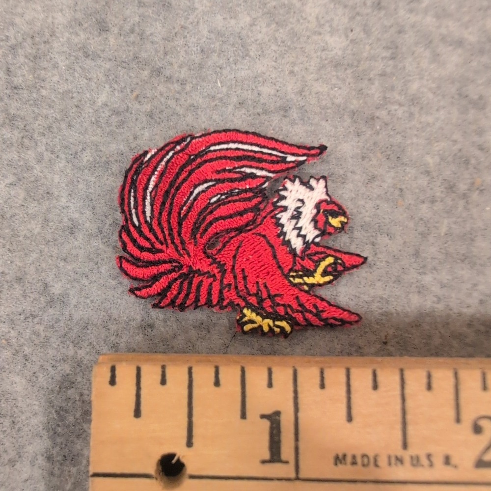 Jacksonville State University JSU Gamecock Embroidered Mascot Patch Red White - Picture 3 of 3
